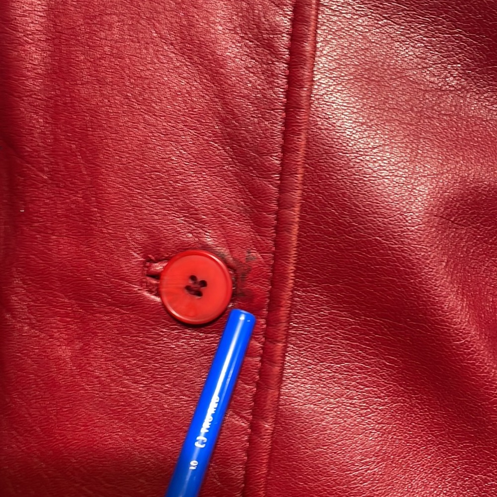 Danier Red Leather Jacket - Picture 7 of 13